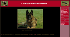 Desktop Screenshot of karmaygermanshepherds.net