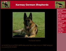 Tablet Screenshot of karmaygermanshepherds.net
